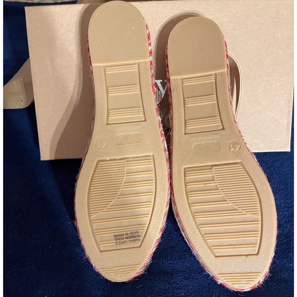 Anthropologie x Maypol Sonny Slingback Red and White Espadrilles NWT SZ 10 - Picture 10 of 16